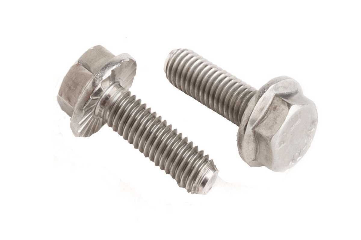 Болт шестигранний M6x60 з зубчастим фланцем А4